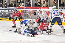 Herren, Eishockey, Oberliga-Süd, Saison 2021-2022, Playoffs, Spiel 2, Deggendorfer SC - EC Hannover Indians,  19.03.2022