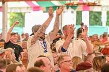 Eishockey, Herren, DEL, Penny DEL, Saison 2023-2024, Straubing Tigers, Mannschaftsvorstellung im Weckmannszelt,12.08.2023