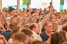 Eishockey, Herren, DEL, Penny DEL, Saison 2023-2024, Straubing Tigers, Mannschaftsvorstellung im Weckmannszelt,12.08.2023