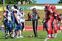 American Football, Herren, Shark Water GFL, Saison 2022, Straubing Spiders -  Mecenaries Marburg, 02.07.2022