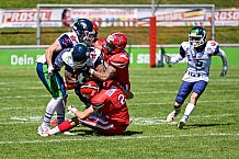 American Football, Herren, Shark Water GFL, Saison 2022, Straubing Spiders -  Mecenaries Marburg, 02.07.2022