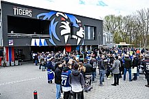 Eishockey, Herren, DEL, Saison 2021-2022, Playoff, Viertelfinale, Spiel 1, Straubing Tigers - Adler Mannheim, 10.04.2022